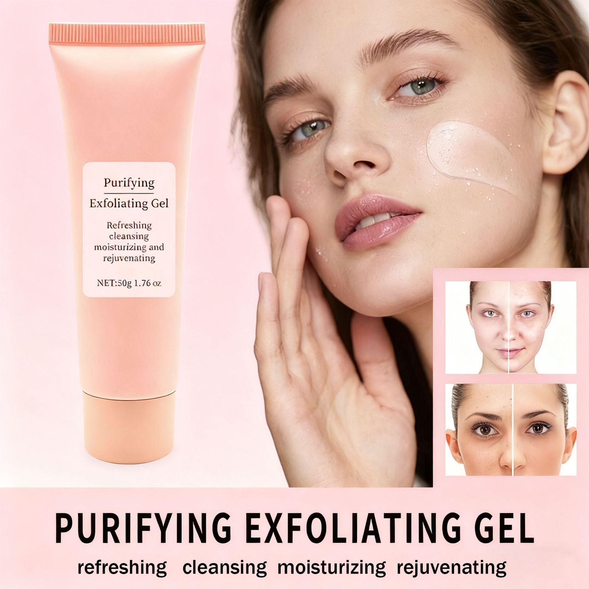 Gel exfoliante Facial de 50g,  - Aha Bha Exfoliant reseña y precio